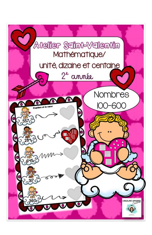 Atelier St Valentin Cupidon Et Les Fleches Nombre 100 600 2e Annee Caroline Gingras Creations