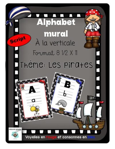 alphabet-mural-bleu-et-rouge-8-demi-X-11-Pirates-script-seulement-page-1